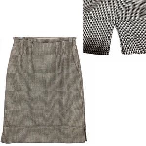 SKIRT WOOL HARVE BENARD HOUNDSTOOTH PENCIL 6 NWOT